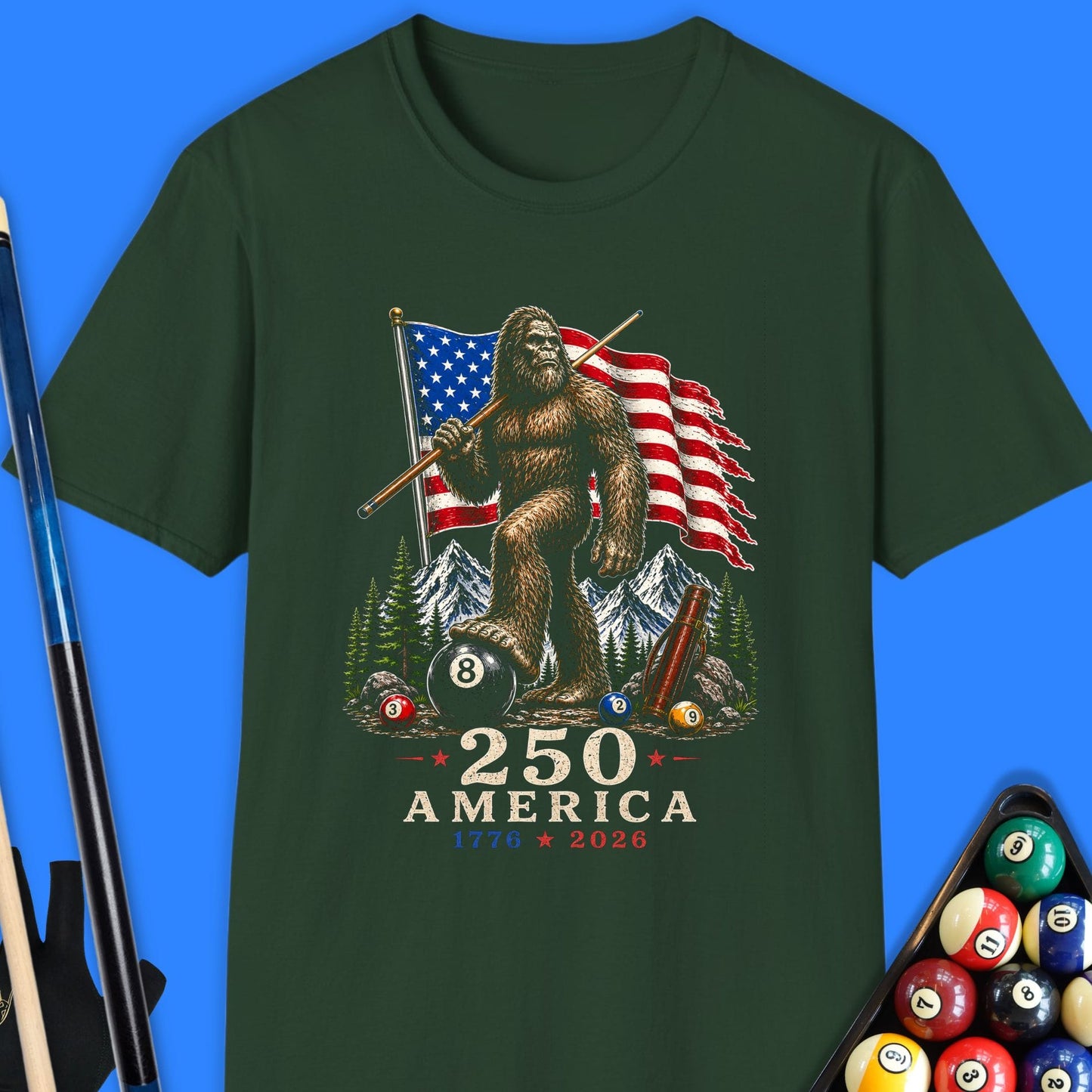 USA 250th Bigfoot Pool T-Shirt