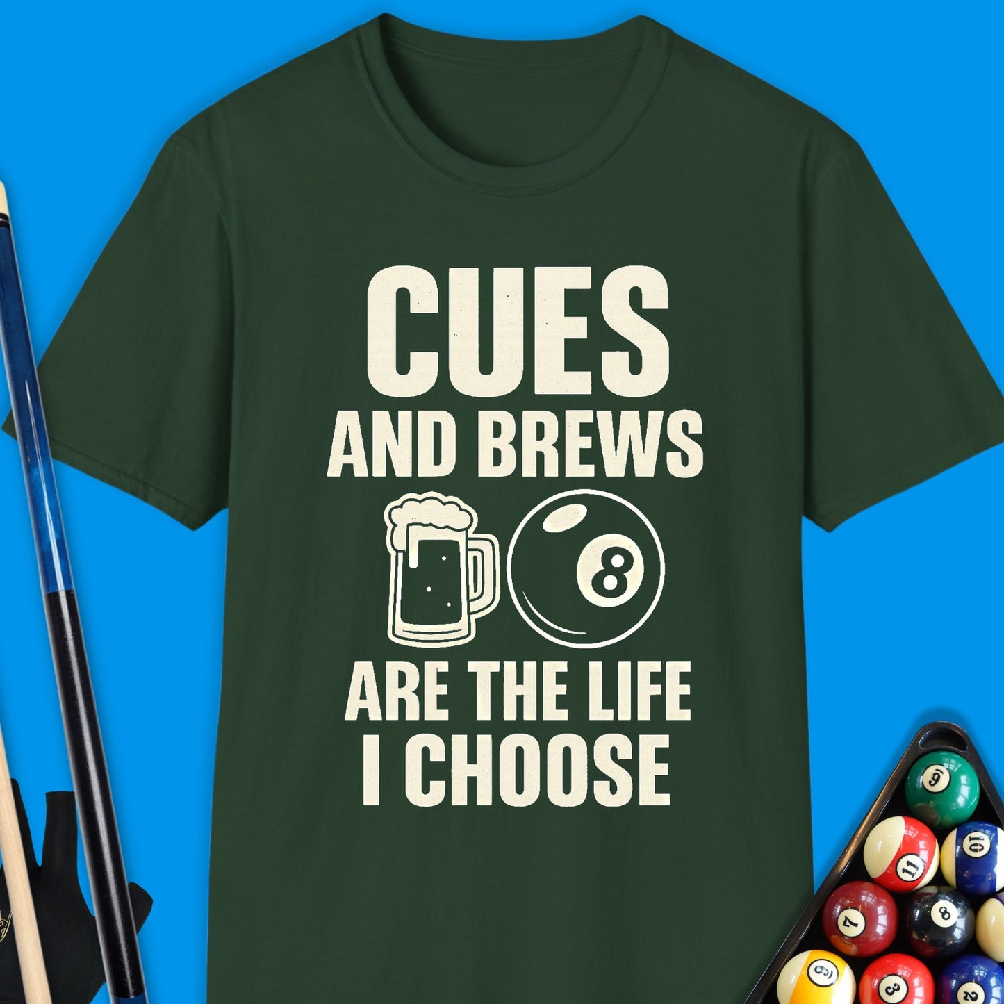 Cues & Brews Pool T-Shirt
