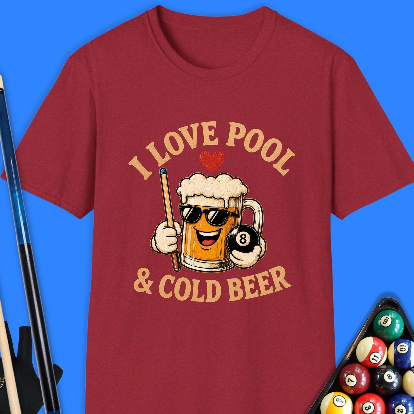 I Love Pool And Beer T-Shirt
