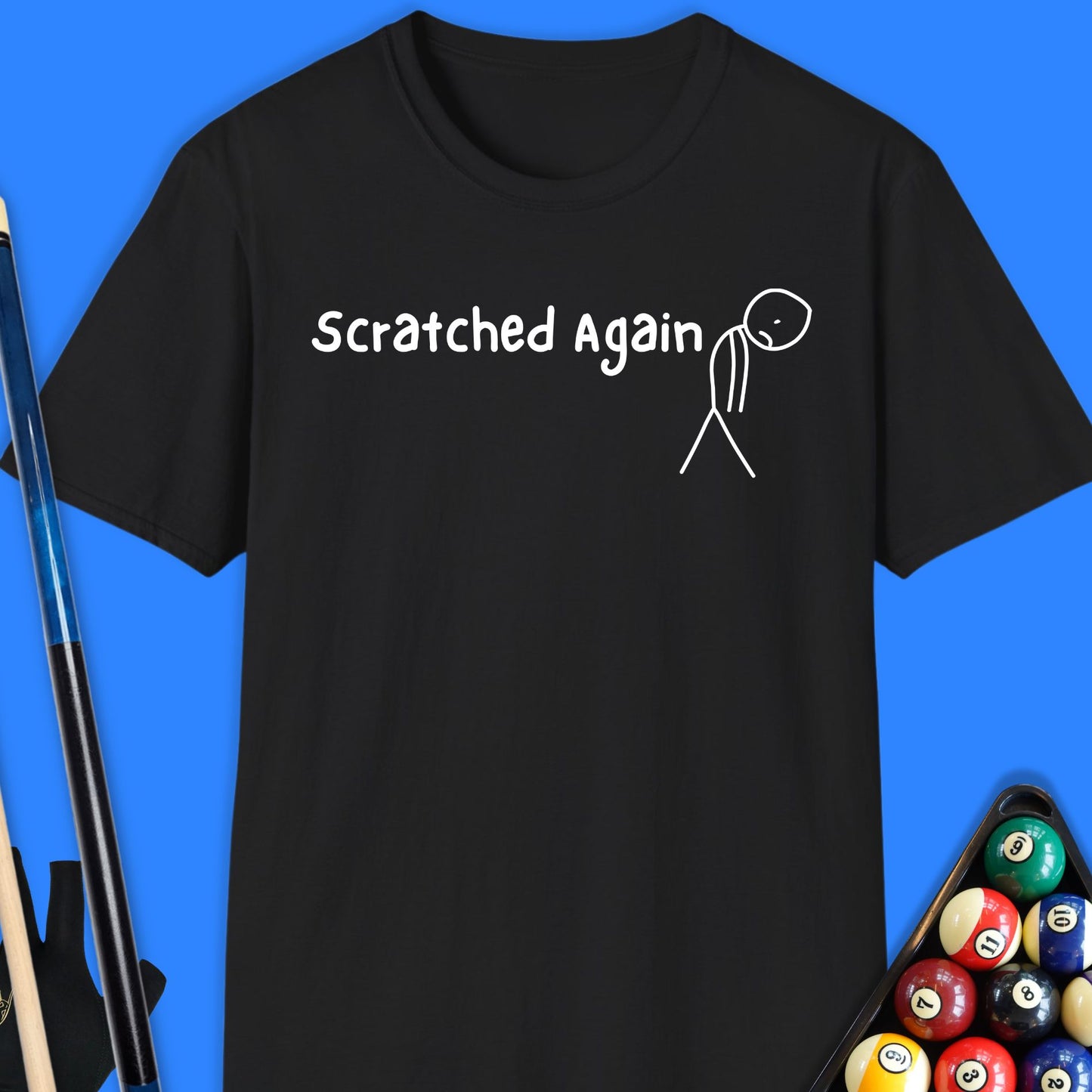 Scratched Again Pool T-Shirt