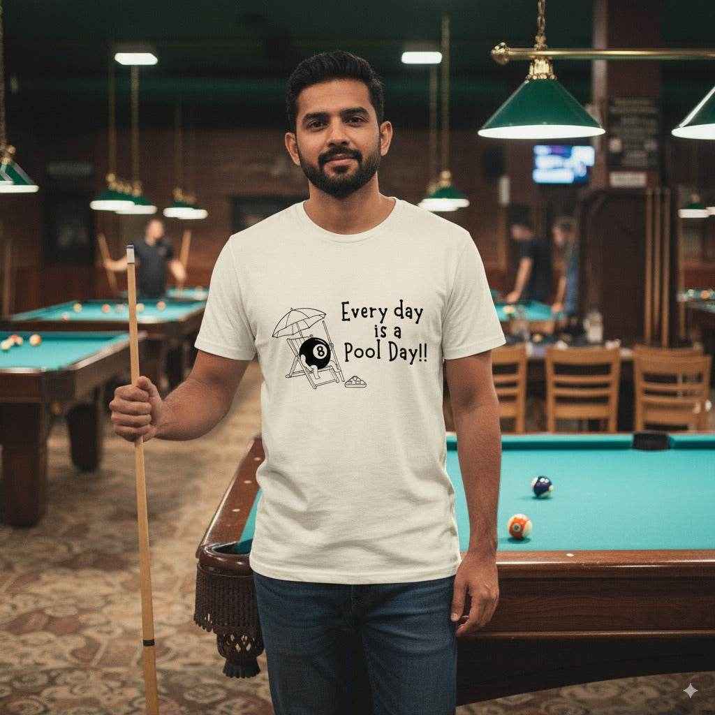 Every Day Is A Pool Day Simple T-Shirt - Rack & Roll