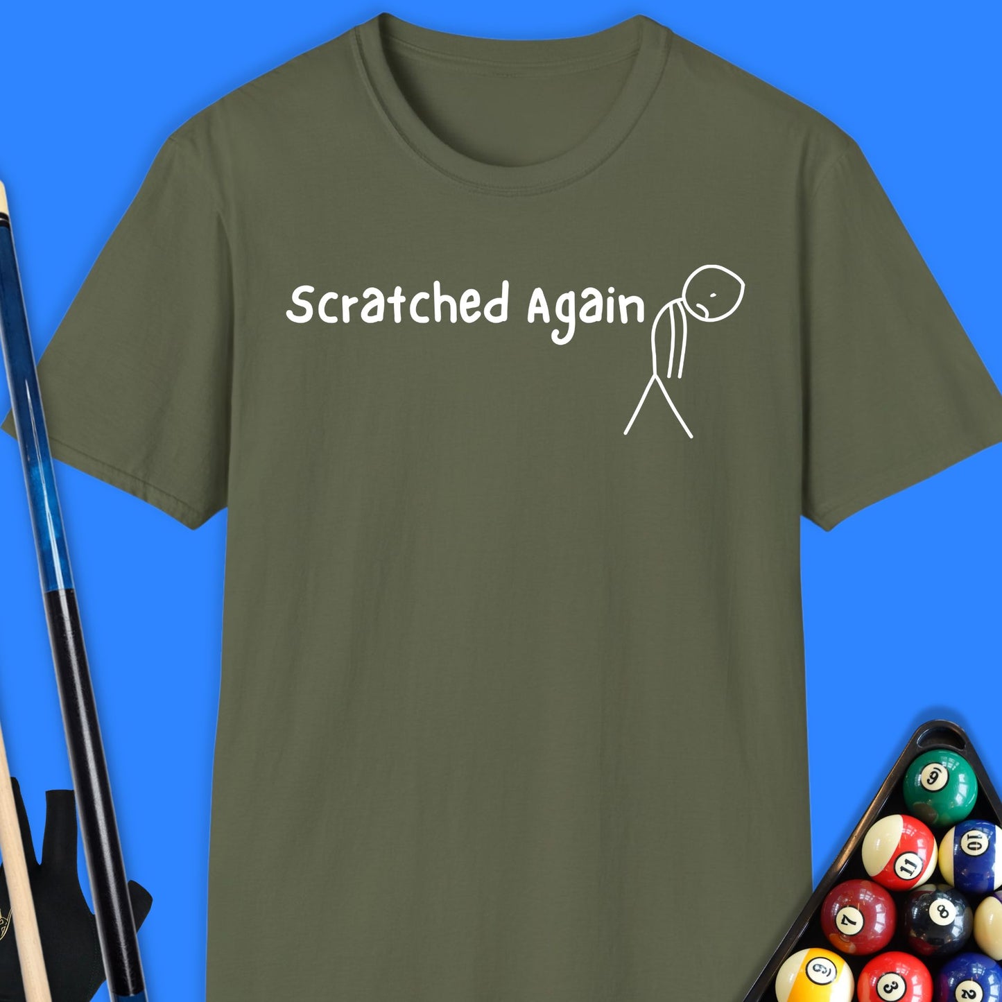 Scratched Again Pool T-Shirt