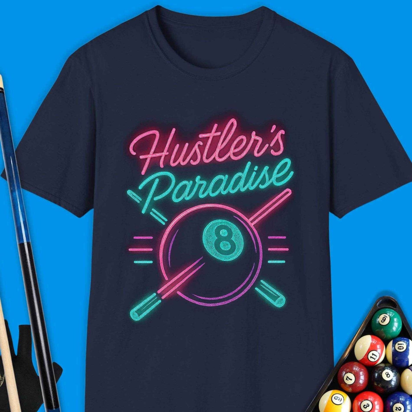 Hustler's Paradise Pool T-Shirt - Rack & Roll