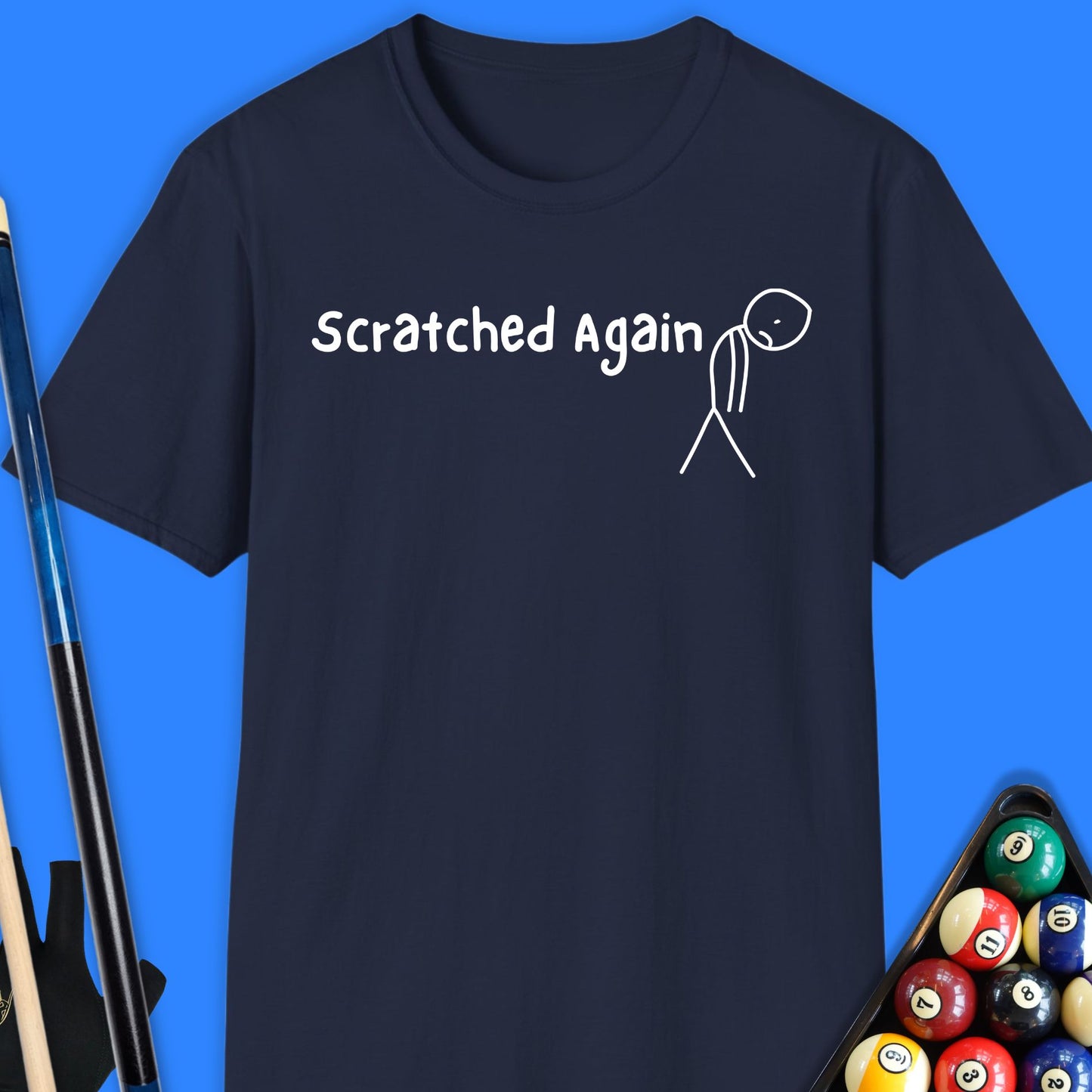 Scratched Again Pool T-Shirt