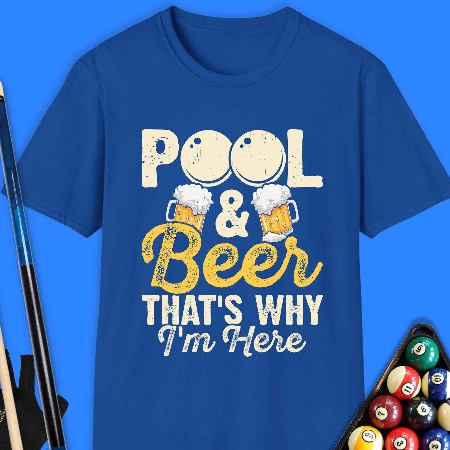 Pool & Beer T-Shirt - Rack & Roll