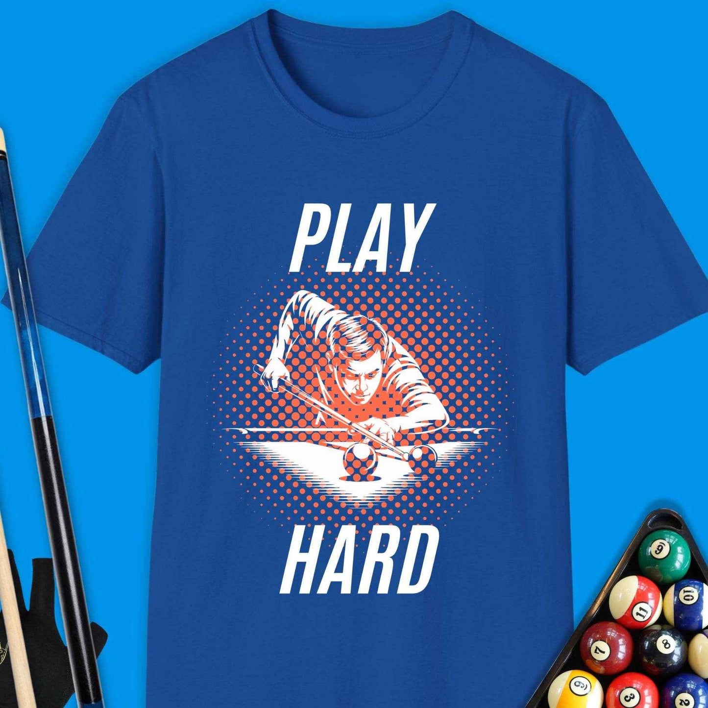 Play Hard Pool T-Shirt - Rack & Roll