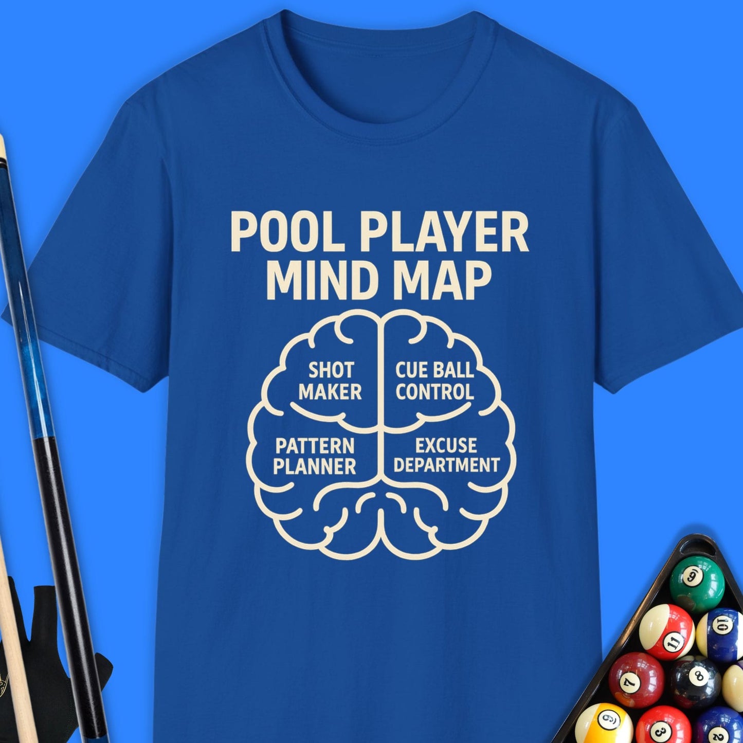 Pool Player Mind Map T-Shirt