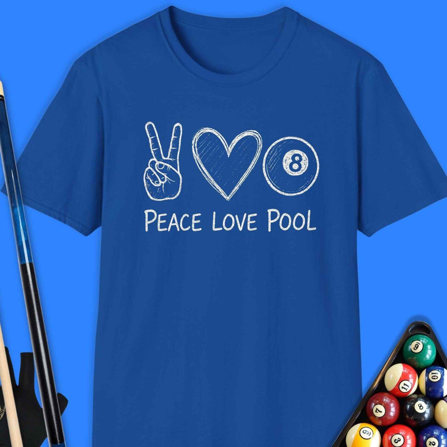 Peace Love Pool T-Shirt - Rack & Roll