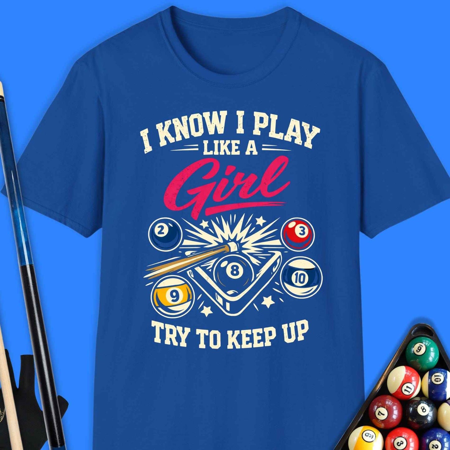 Play Like A Girl Pool T-Shirt
