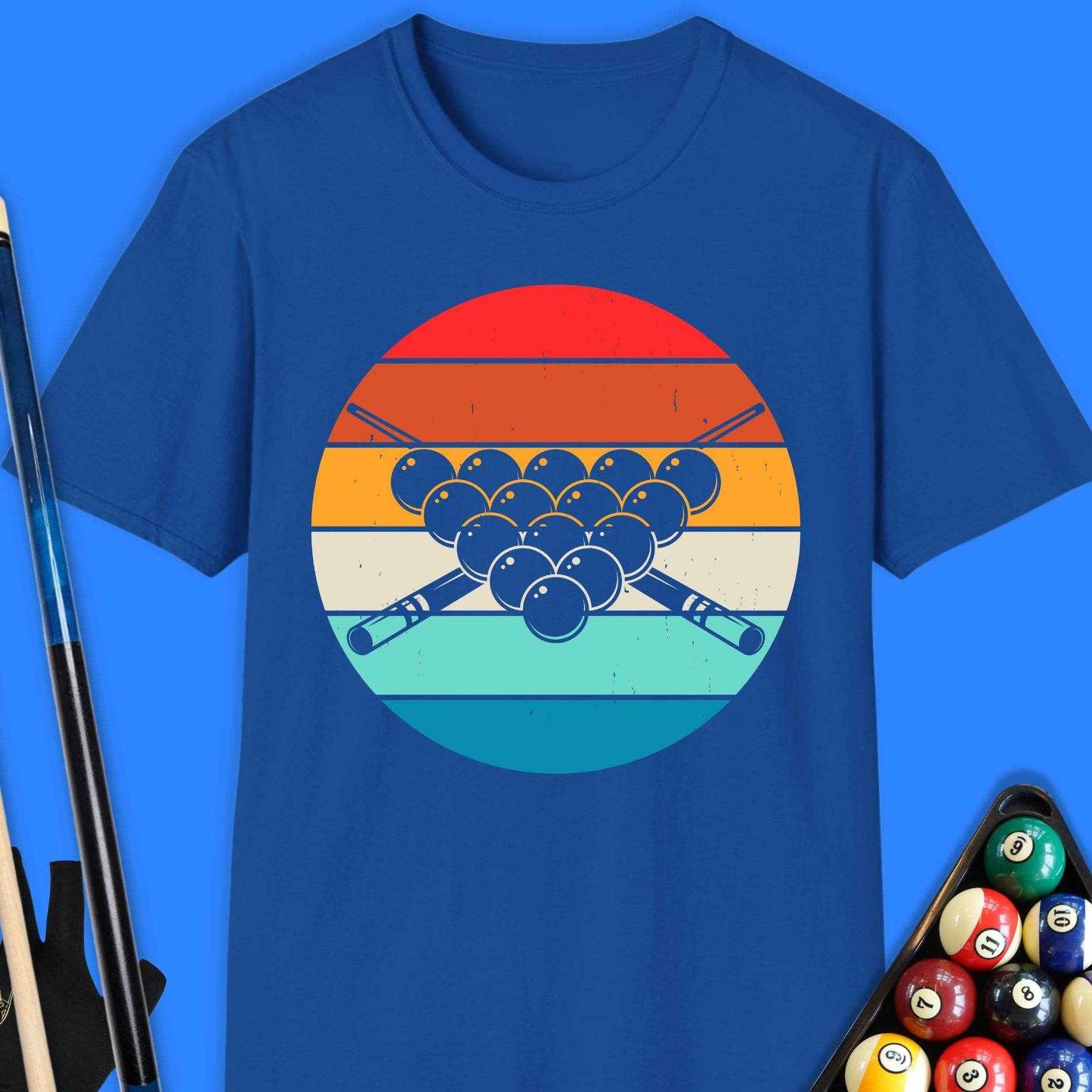 Retro Pool Balls T-Shirt - Rack & Roll