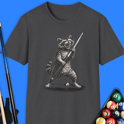 Cue Raccoon Pool T-Shirt