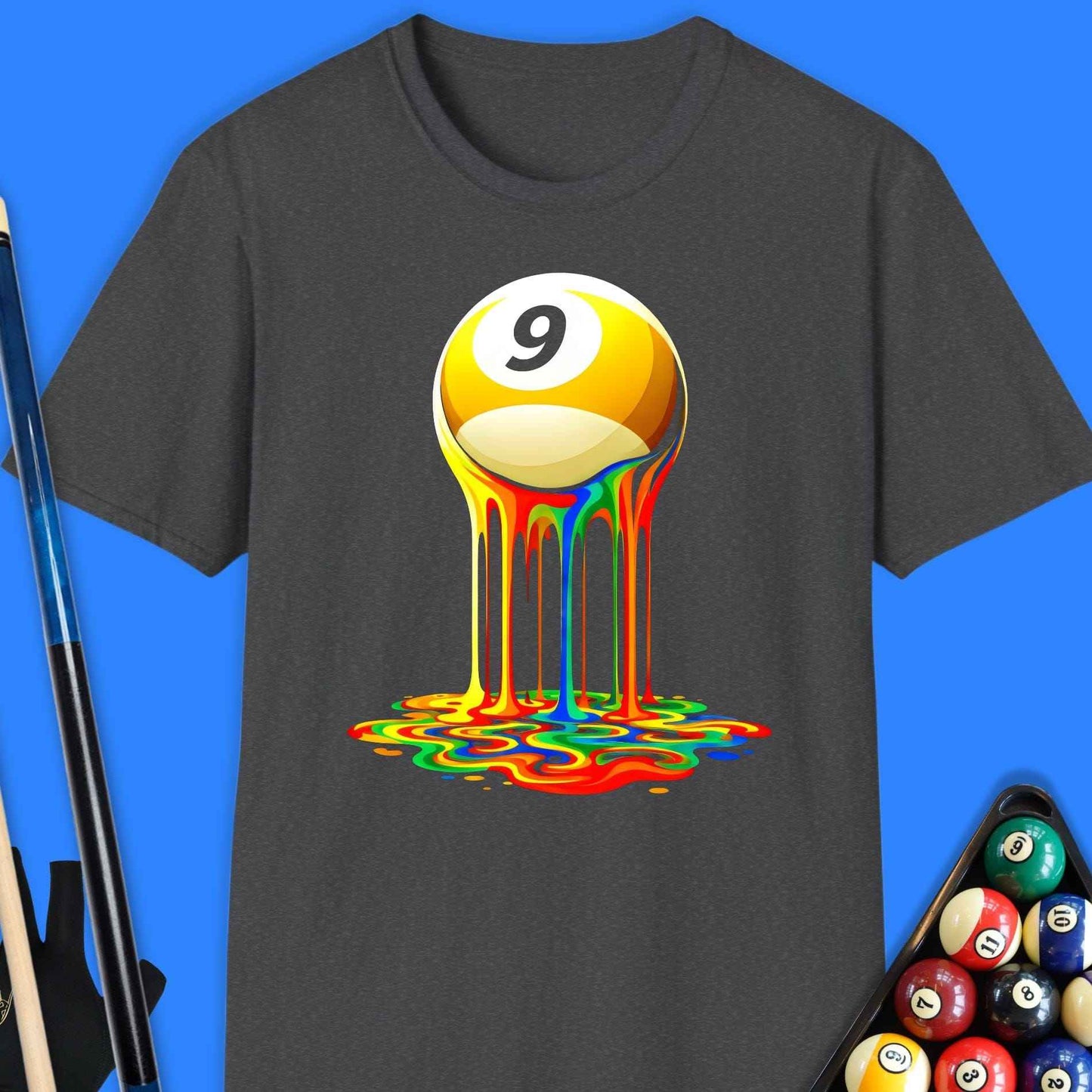 Melting 9 Ball Rainbow Pool T-Shirt