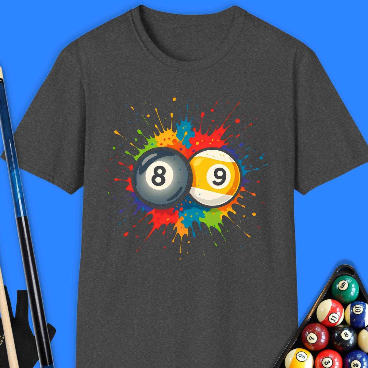 Splash Paint Pool Ball T-Shirt - Rack & Roll 
