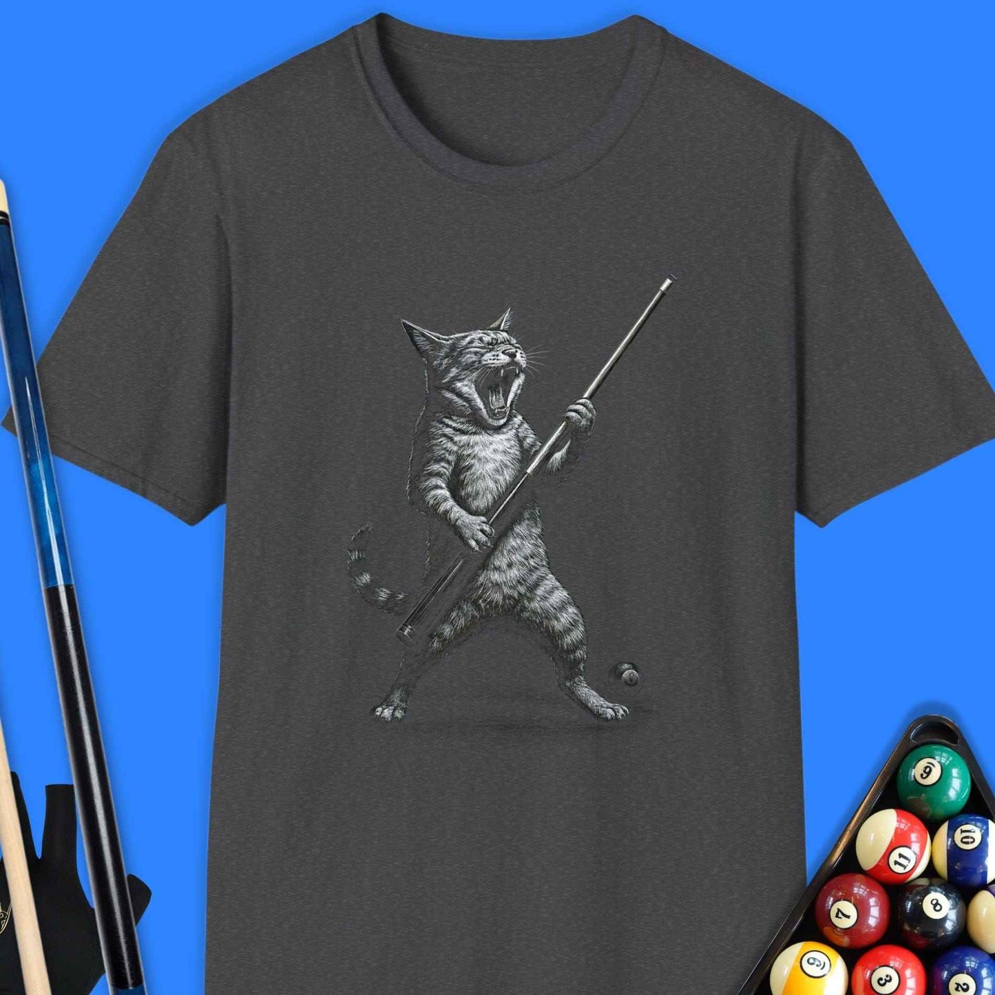 Cue Cat Pool T-Shirt
