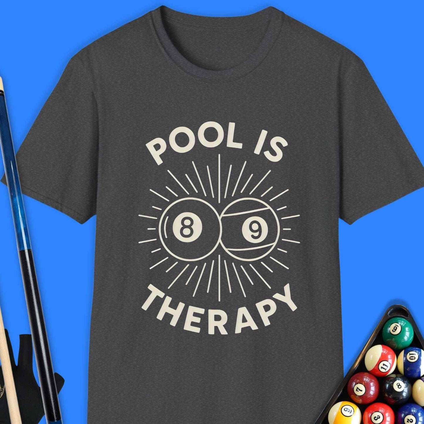 Pool Is Therapy T-Shirt - Rack & Roll 