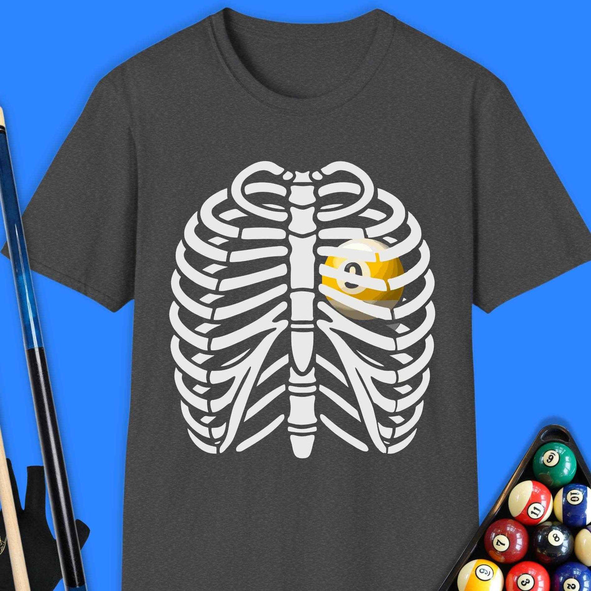 Pool Heart In Ribcage T-Shirt - Rack & Roll 