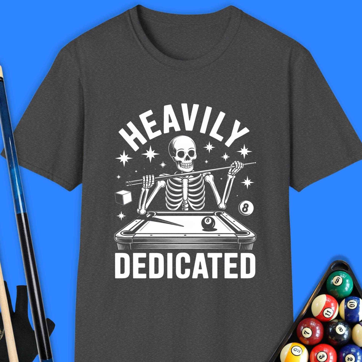 Heavily Dedicated Pool T-Shirt - Rack & Roll 