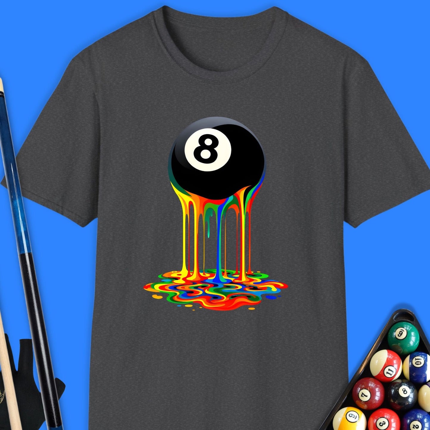 Melting 8 Ball Rainbow Pool T-Shirt