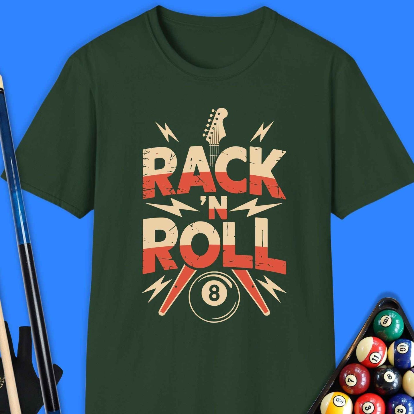 Rack And Roll Pool T-Shirt - Rack & Roll 