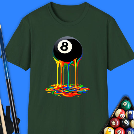 Melting 8 Ball Rainbow Pool T-Shirt