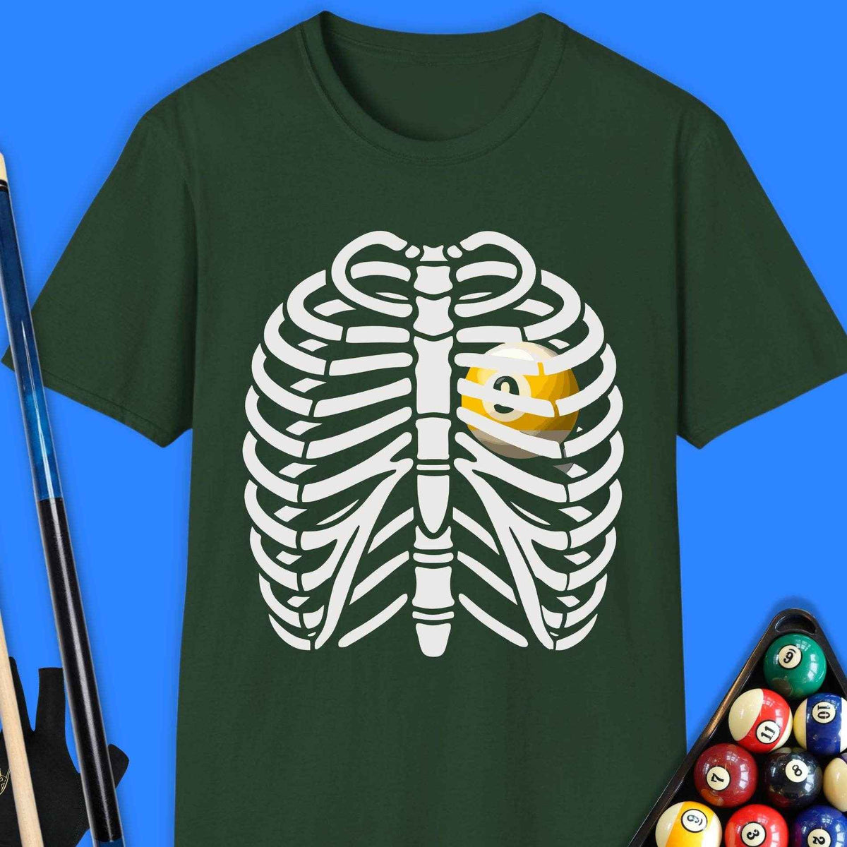 Pool Heart In Ribcage T-Shirt - Rack & Roll 