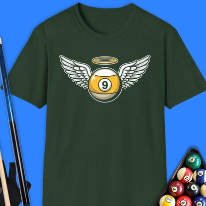 9 Ball Angel Pool T-Shirt - Rack & Roll 