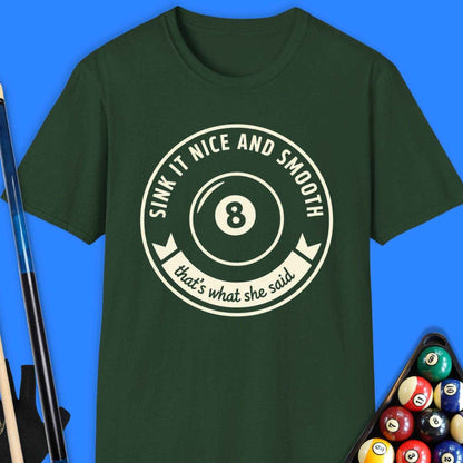 Sink It Nice & Smooth Pool T-Shirt - Rack & Roll 