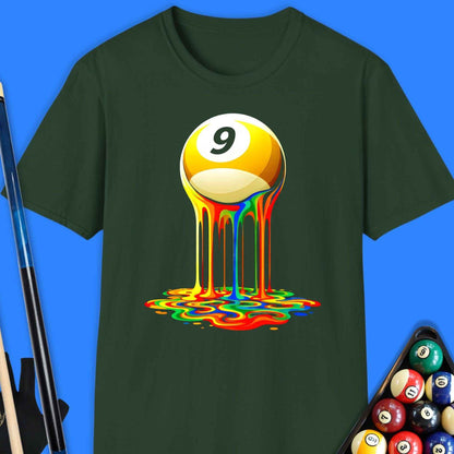 Melting 9 Ball Rainbow Pool T-Shirt