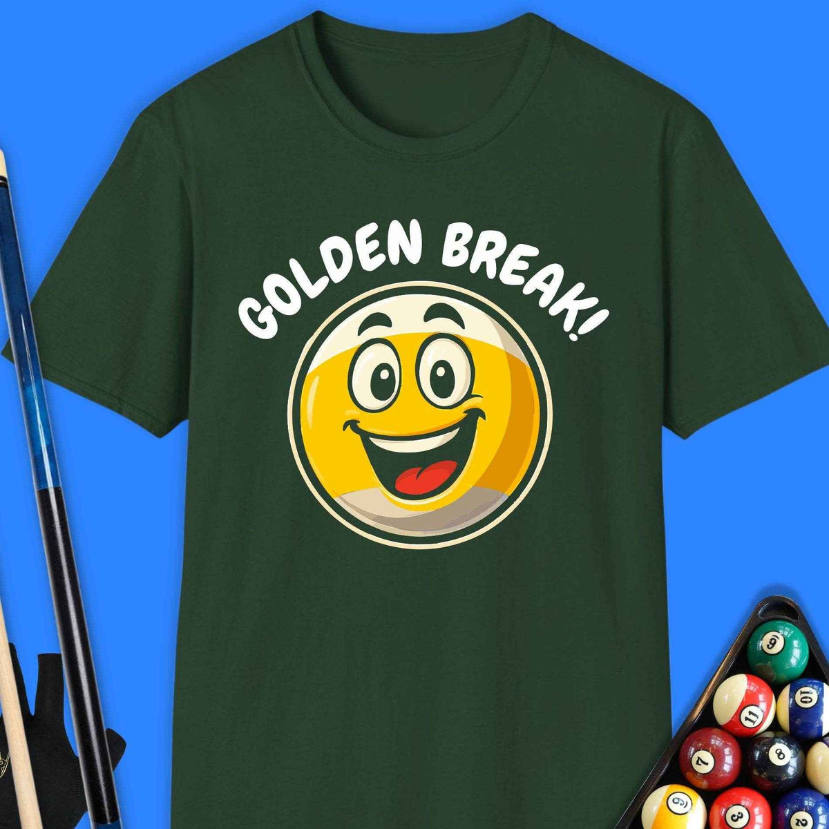 Golden Break Pool T-Shirt - Rack & Roll 