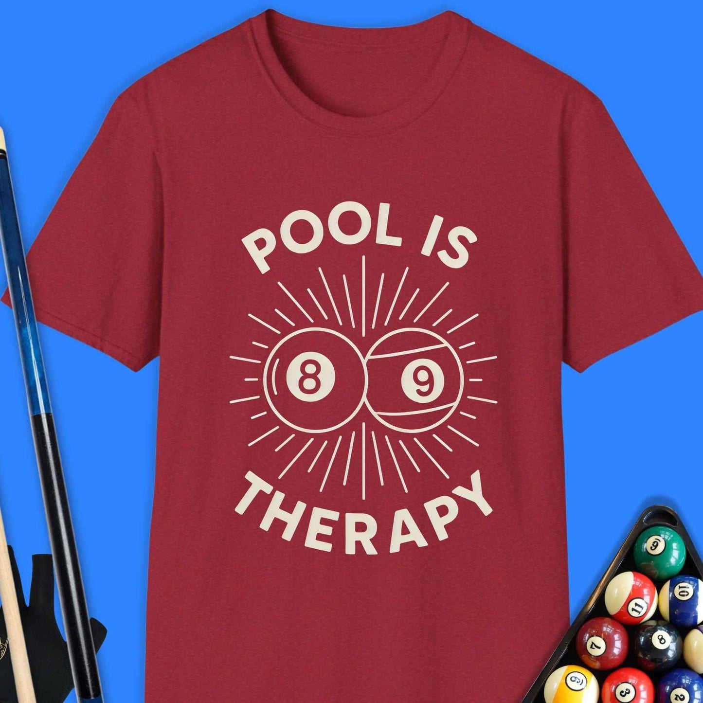 Pool Is Therapy T-Shirt - Rack & Roll 