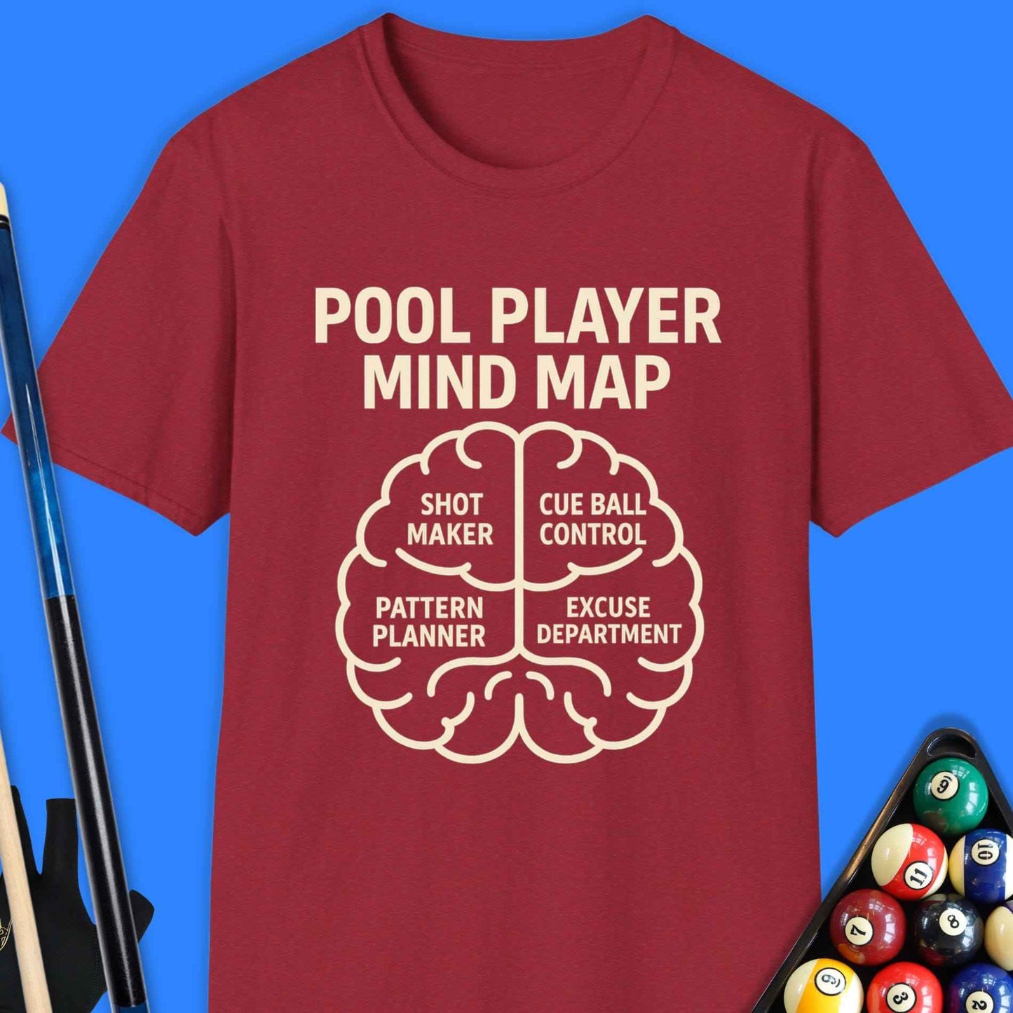 Pool Player Mind Map T-Shirt