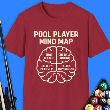 Pool Player Mind Map T-Shirt