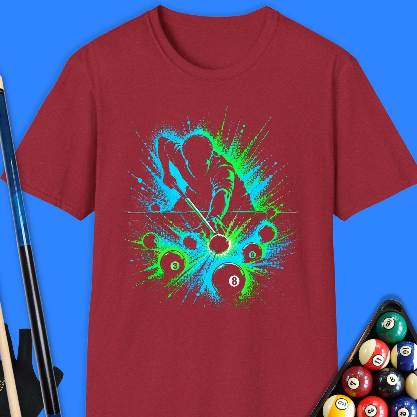 Electric Break Pool Player T-Shirt