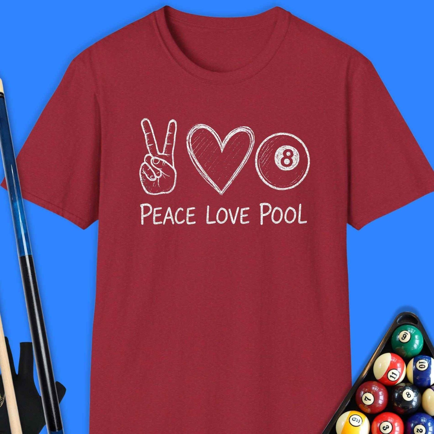 Peace Love Pool T-Shirt - Rack & Roll 