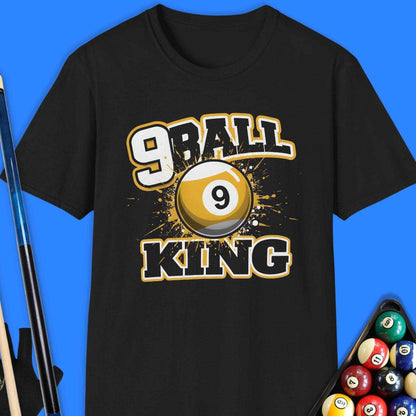 9 Ball King Pool T-Shirt - Rack & Roll 