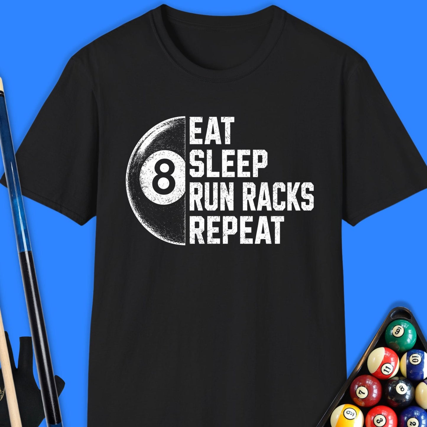 Eat Run Racks Pool T-Shirt