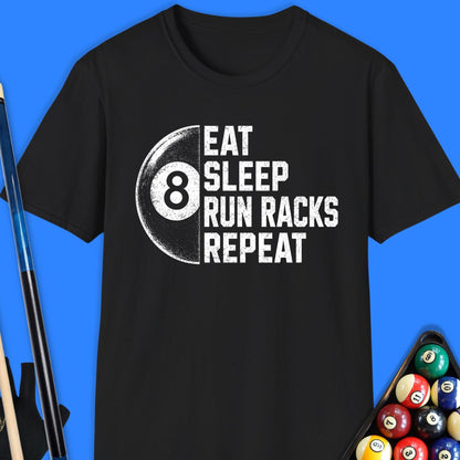 Eat Run Racks Pool T-Shirt