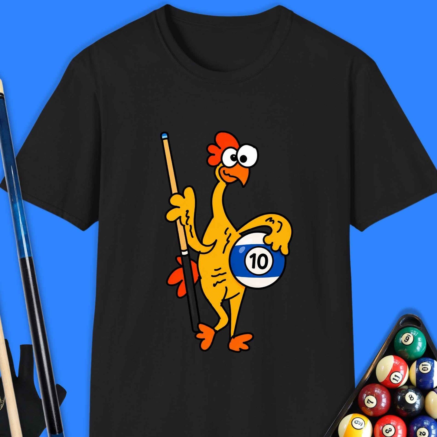 Rubber Chicken Pool 10 Ball T-Shirt