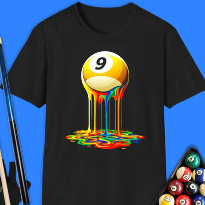 Melting 9 Ball Rainbow Pool T-Shirt