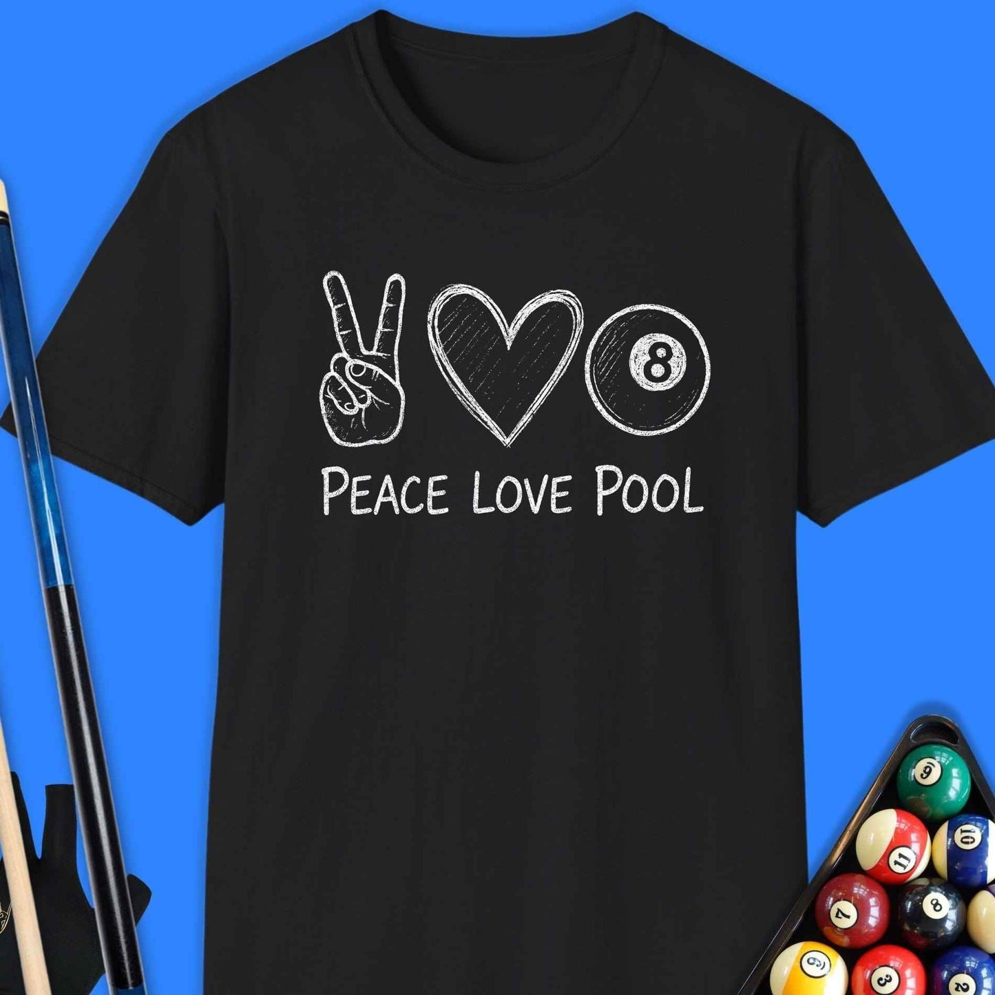 Peace Love Pool T-Shirt - Rack & Roll 