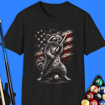 American Cue Raccoon Pool T-Shirt