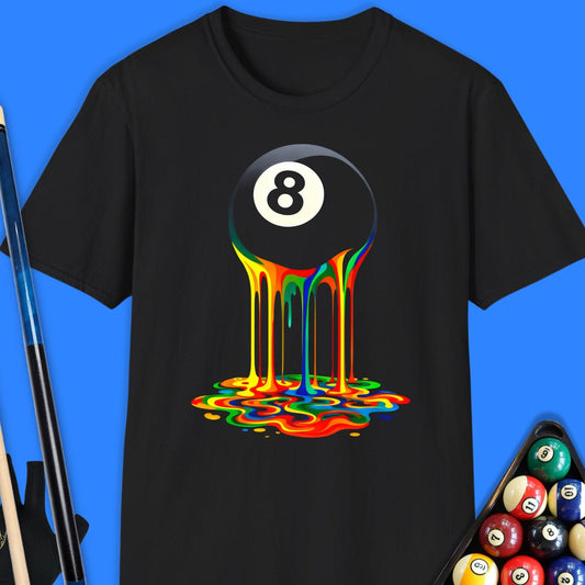 Melting 8 Ball Rainbow Pool T-Shirt