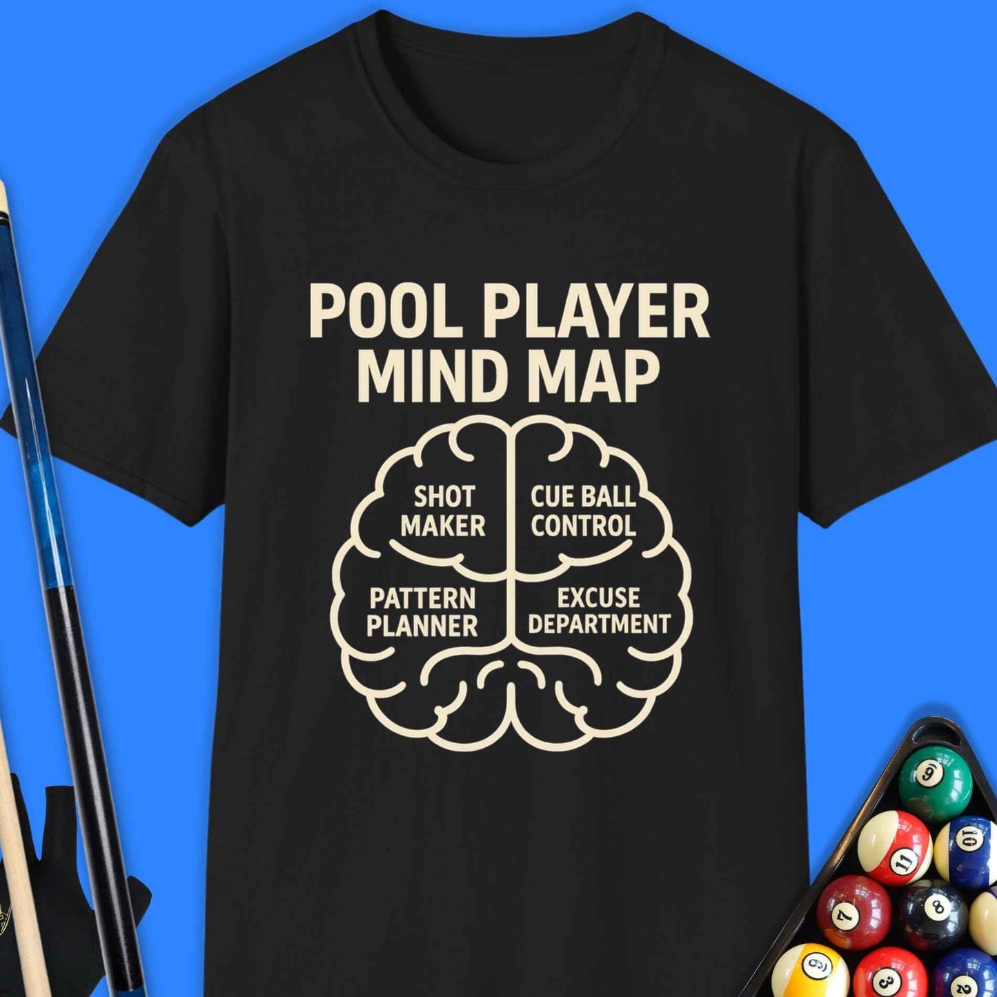 Pool Player Mind Map T-Shirt
