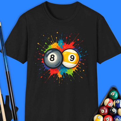 Splash Paint Pool Ball T-Shirt - Rack & Roll 