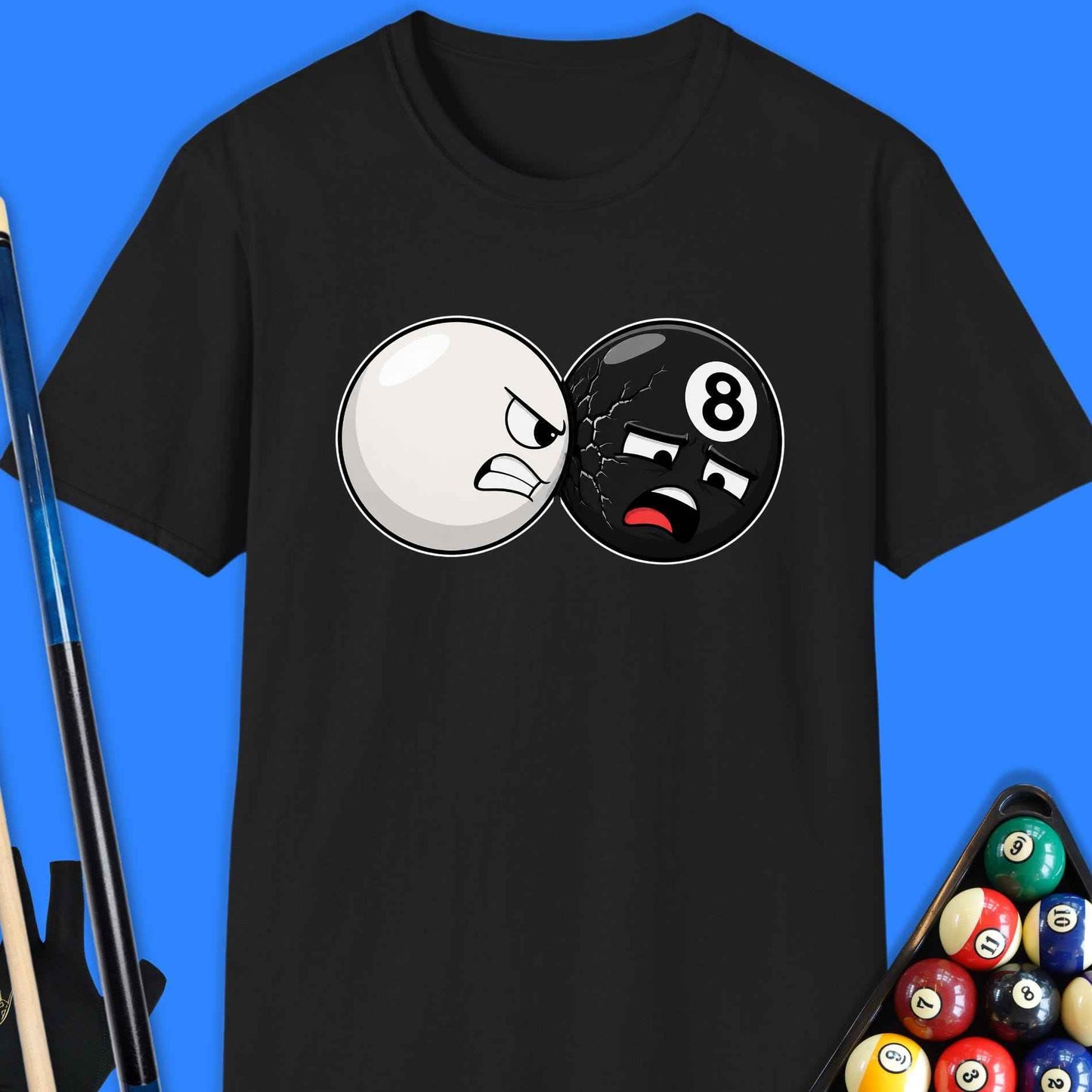 Angry Cue Ball vs 8 Ball Pool T-Shirt