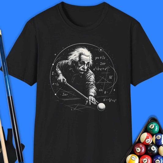 Einstein’s Precision Pool T-Shirt - Rack & Roll 