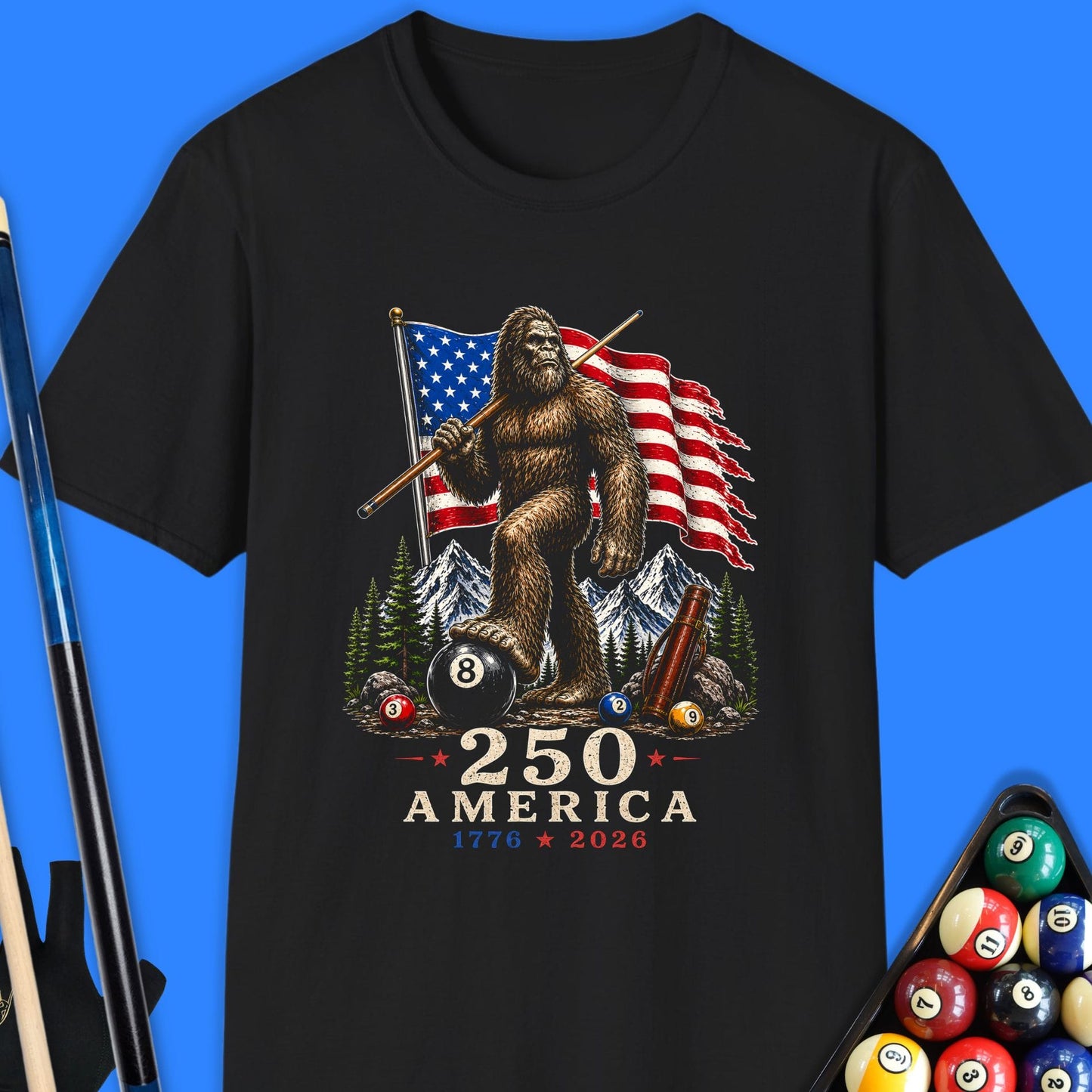 USA 250th Bigfoot Pool T-Shirt