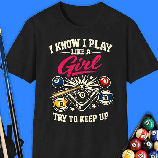 Play Like A Girl Pool T-Shirt