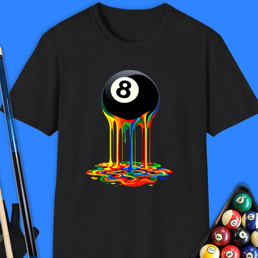 Melting 8 Ball Rainbow Pool T-Shirt