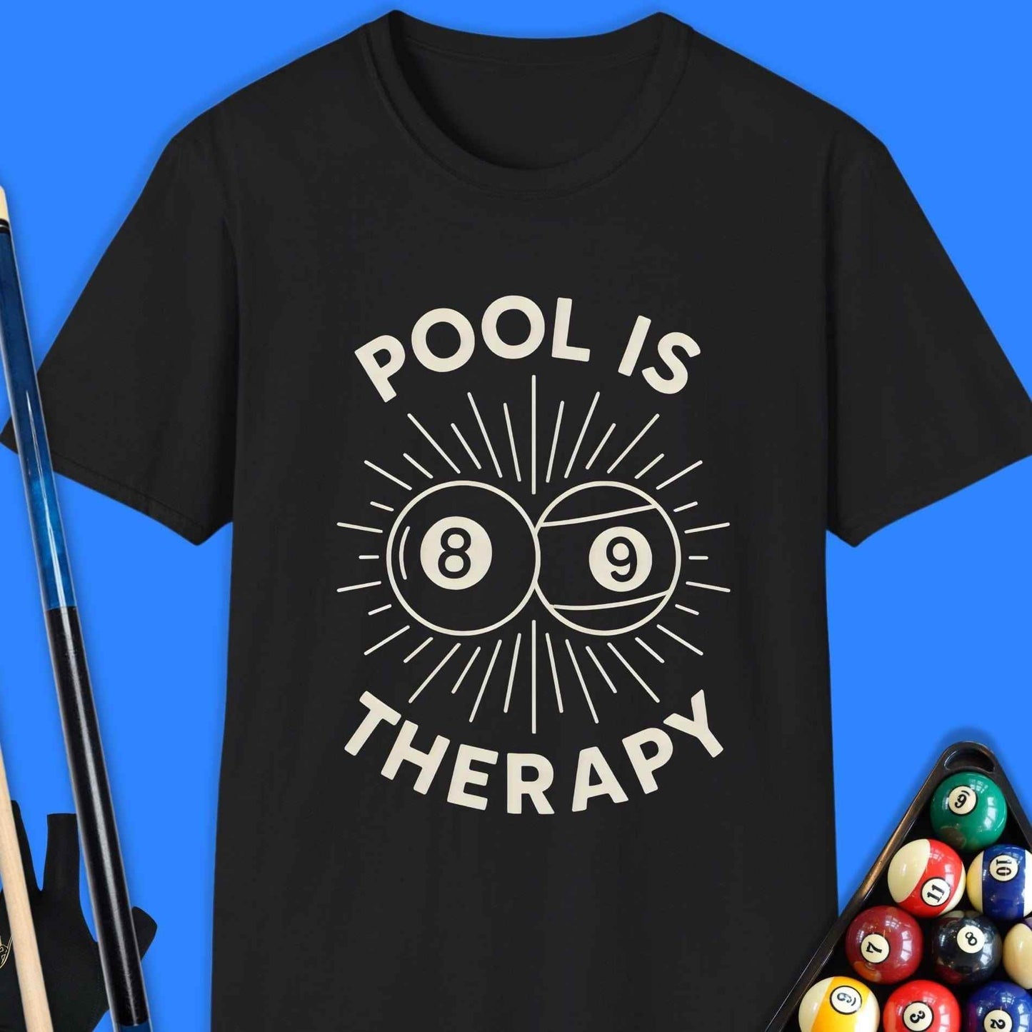 Pool Is Therapy T-Shirt - Rack & Roll 
